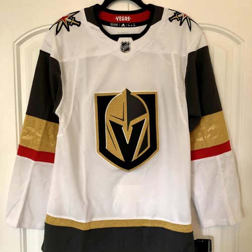 Men's Vegas Golden Knights Adidas White Away Authentic Adult Size 46 Jersey