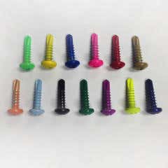 East Coast Dyes Colored Lacrosse Head Screw 1- Inch Assorted Colors (Qty 45)
