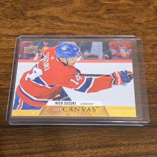 Nick Suzuki Montreal Canadiens 2020-21 Upper Deck UD Canvas Card #C44
