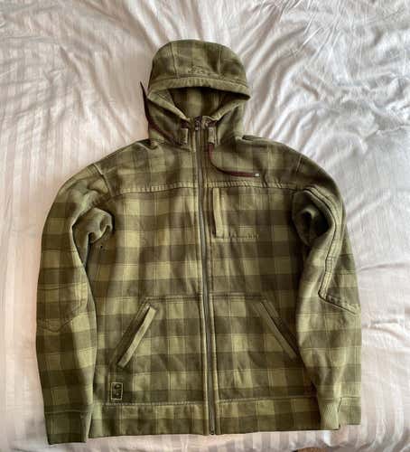 Lululemon Hoodie Green Plaid XL