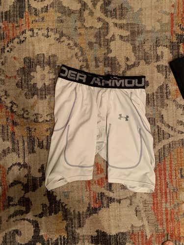 Used White Adult Medium Under Armour Compression