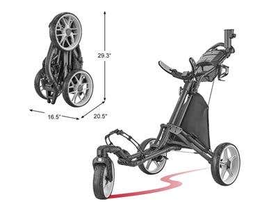 CaddyTek CaddyLite ONE - Swivel-Wheel V8 Golf Push Cart