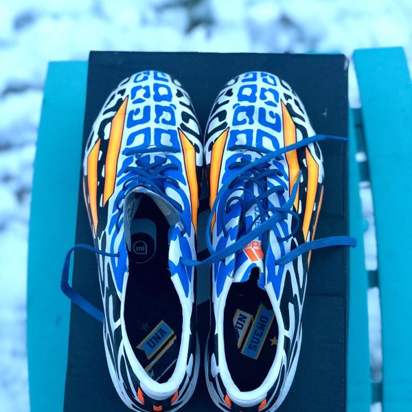 White Men's Molded Cleats Adidas F50 Adizero TRX Cleats