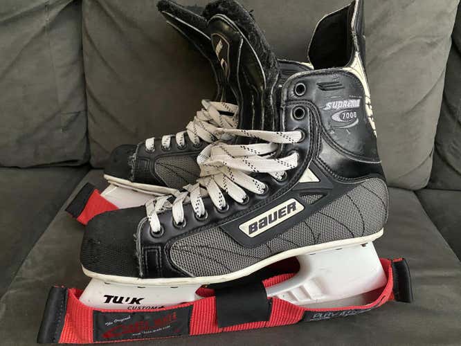 Used Bauer Supreme 7000 Hockey Skates Pro Stock Size 10