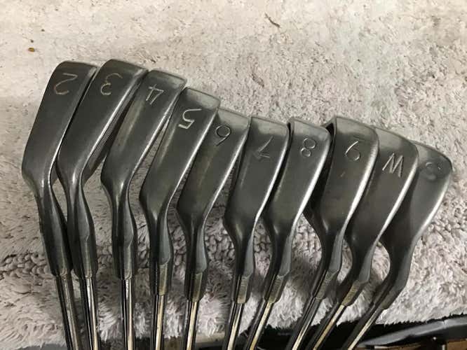 Used Men's Ping Right Handed Eye 2 Iron Set Regular Flex Steel Shaft 2-SW; Black