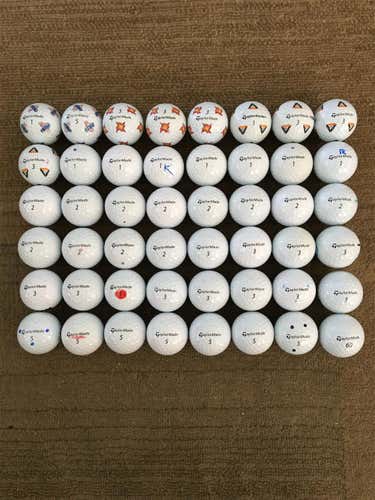 White Used TaylorMade TP5 48 Pack (4 Dozen) Balls