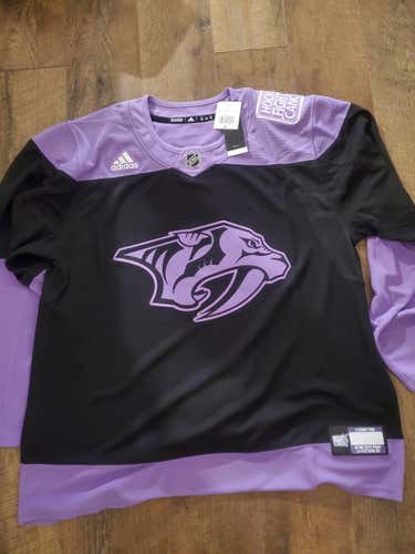 Black Men's New Adult Size 56 Adidas Jersey Pro Stock