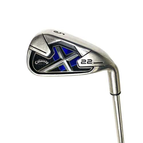 Used Callaway X22 Mens Right 5 Iron Steel Uniflex