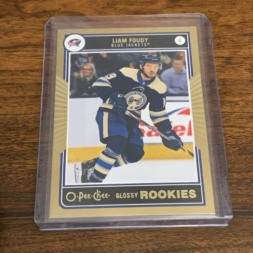 Liam Foudy Columbus Blue Jackets 2020-21 UDS1 O Pee Chee Glossy Rookie #R-4