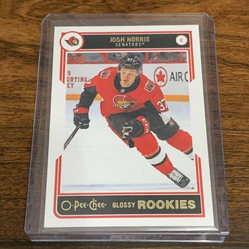 Josh Norris Ottawa Senators 2020-21 UDS1 O Pee Chee Glossy Rookie #R-8