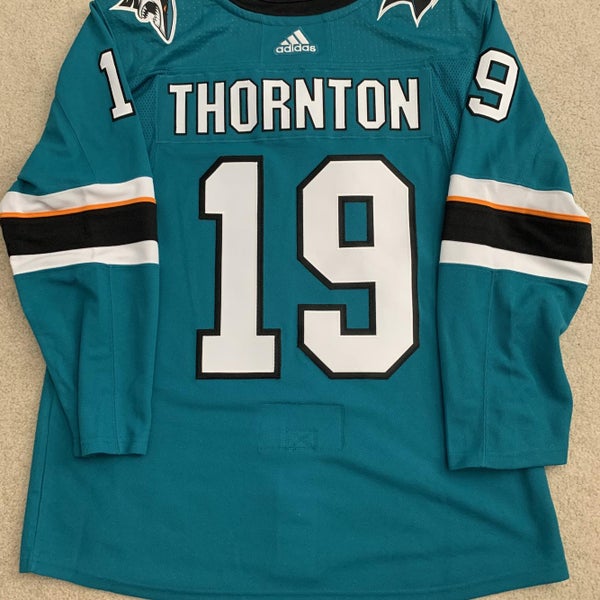 New San Jose Sharks Joe Thornton Authentic Away Jersey Size 52