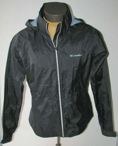 Columbia Youth/Boy's Black Hooded Shell Rain Windbreaker Jacket Coat X-Large XL