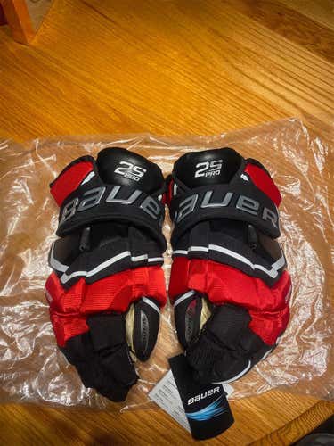 Senior Bauer Supreme 2S Pro 13" Gloves Red / Black / White Retail Version