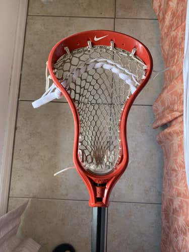 Red Nike Legacy Attack Head strung with StringKing Mesh
