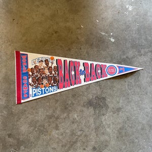 Detroit Pistons Back To Back Champions Pennant