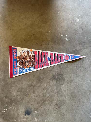 Detroit Pistons Back To Back Champions Pennant