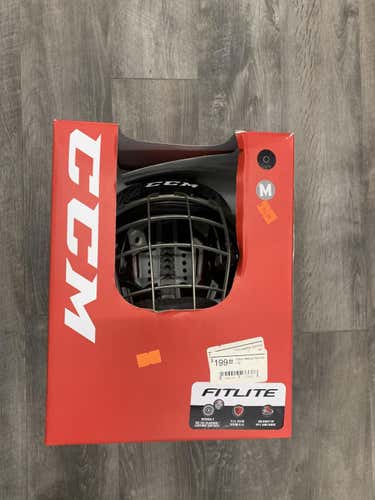 Black New Medium CCM FitLite Helmet
