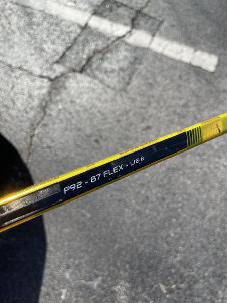 Used Senior Bauer Right Handed Supreme ultrasonic Hockey Stick Toe Pattern Pro Stock