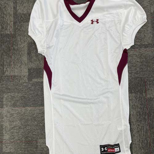 New Under Armour Football Practice Jersey | Adult Large | White/Maroon