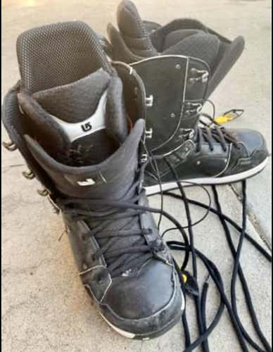Used Men's Size 10 (Women's 11) Burton Snowboard Boots All Mountain Medium Flex