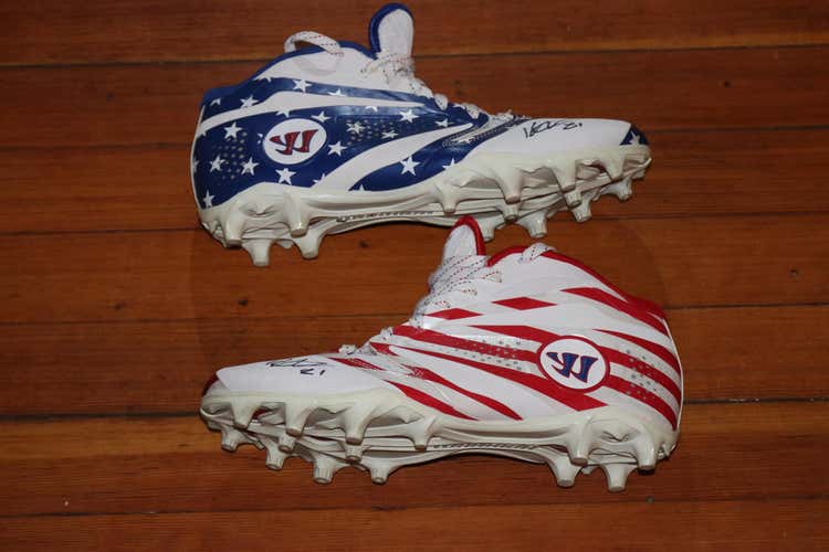 Team USA WARRIOR BURN 7.0 LACROSSE CLEATS 10.5