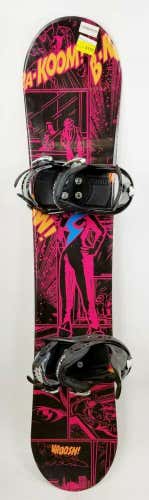 NEW $600 Women's Vision Kapow Snowboard + 5th Element Bindings 140cm Camber Ride