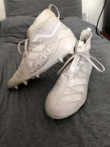 White Adult Size 11 (Women's 12) Adidas