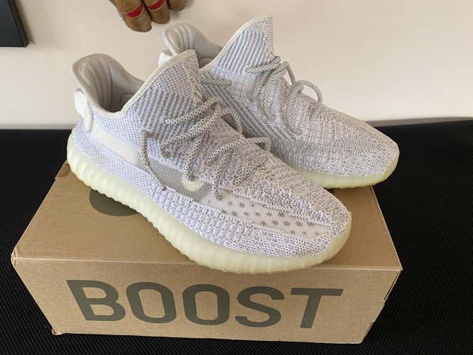 Adidas Yeezy Static 350 V2 Boost  White Reflective Used 9.5