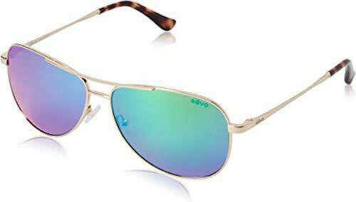 REVO Polarized Sunglasses Relay Gold Frame Green Water Lens