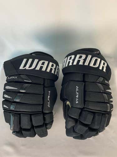 Used Warrior Alpha Pro Gloves 13"- Utah Grizzlies ECHL
