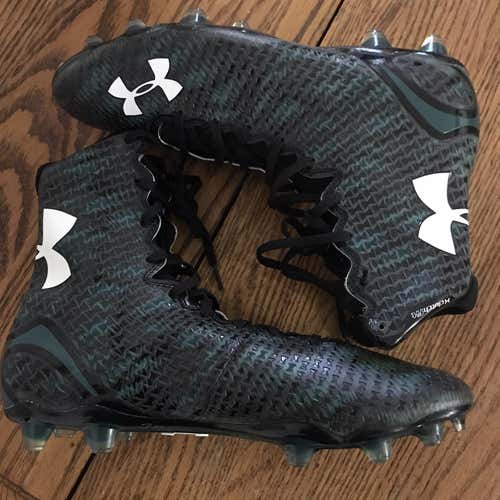 New Size 12 Under Armour Highlight Cleats Forest Green/Black