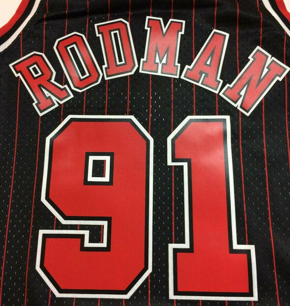 Swingman Dennis Rodman 91 Chicago Bulls 95 96 Adidas Soul Swingman Black  Pinstripe NBA Basketball Jersey Hardwood Classics, Men's Fashion,  Activewear on Carousell