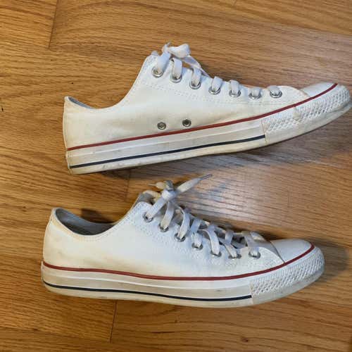 White Unisex Size 10 (Women's 12) Converse