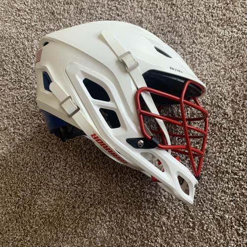 White Adult Player's Warrior Burn Helmet