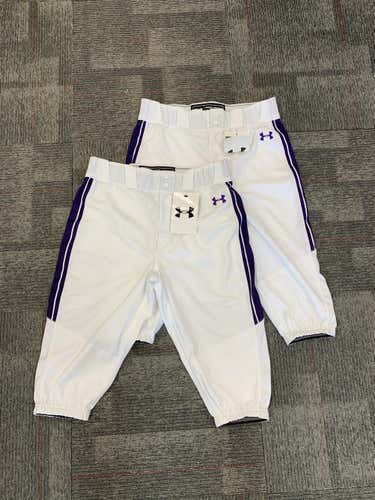 2-pack Men's New Adult Large Under Armour Ball Pants (Northwestern NCAA)