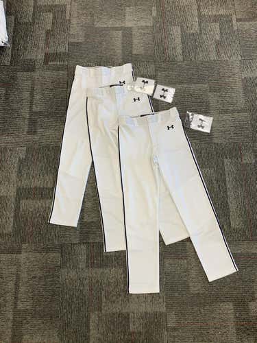 3-pack Youth Medium Under Armour Icon Ball Pants | White/Navy
