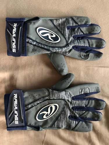 Gray New Large Rawlings Batting Gloves