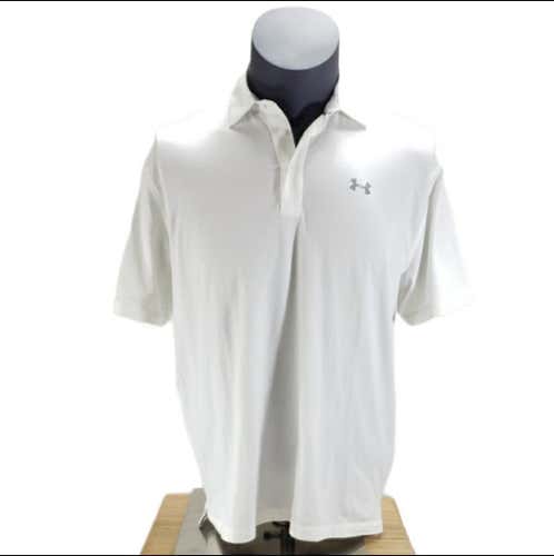 White Used Men's Adult XL Under Armour Loose Heat Gear Shirt