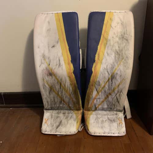 White Senior  Bauer Vapor 2X Pro Pro Stock Goalie Leg Pads