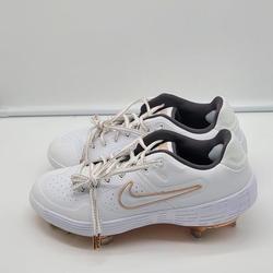 White New Adult Women's Size 7.0 (Women's 8.0) Metal Nike Low Cut