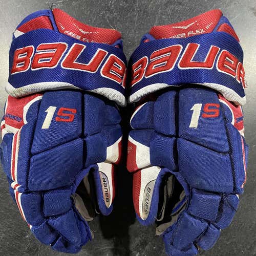 Blue  Bauer Supreme 1S 13" Pro Stock Gloves