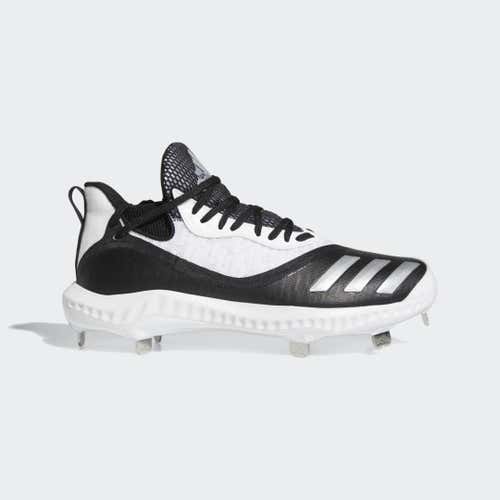 ADIDAS ICON V BOUNCE iced out METAL BASEBALL CLEATS SHOES SIZE 11 black/white $120 NEW