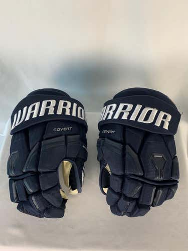 Navy Used Senior Warrior Covert QRE Gloves 14" & Navy/Red/White Warrior Covert QRE Gloves 14"