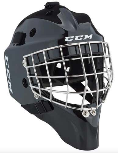 Bundle - CCM 1.9  Senior Face Mask Large Black straight bar and Vaughn VTG 2000 Lexan dangler clear