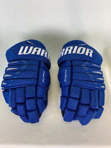 Blue Used Senior Warrior Alpha DX Pro Gloves 15"