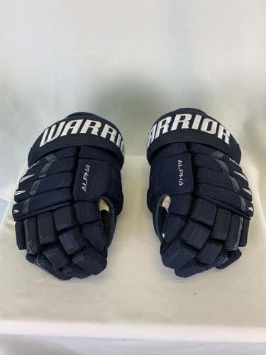 Navy Used Senior Warrior Alpha DX Pro Gloves 13"- Jacksonville Icemen ECHL