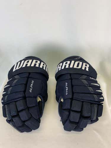 Navy Used Senior Warrior Alpha DX Pro Gloves 13"- Jacksonville Icemen ECHL