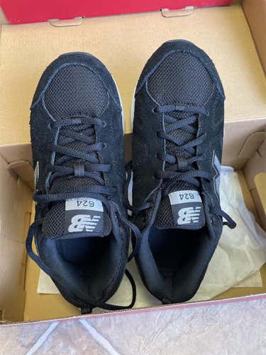 NEW BALANCE KIDS 624 Suede Cross Trainer Sneakers Shoes Size 5 W Wide black NEW!