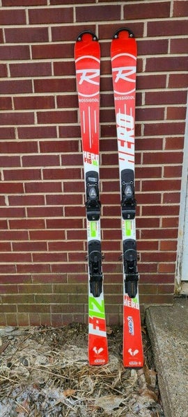 Used Rossignol 157 Hero SL FIS race skis with Rossi 10 Bindings