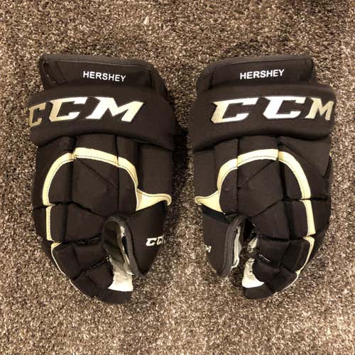 Hershey Bears Brown Used Senior CCM HG12 Gloves 14" Pro Stock